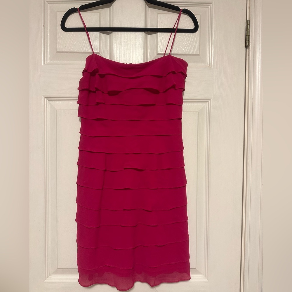 Stunning Vintage 100% Silk Pink Mini dress